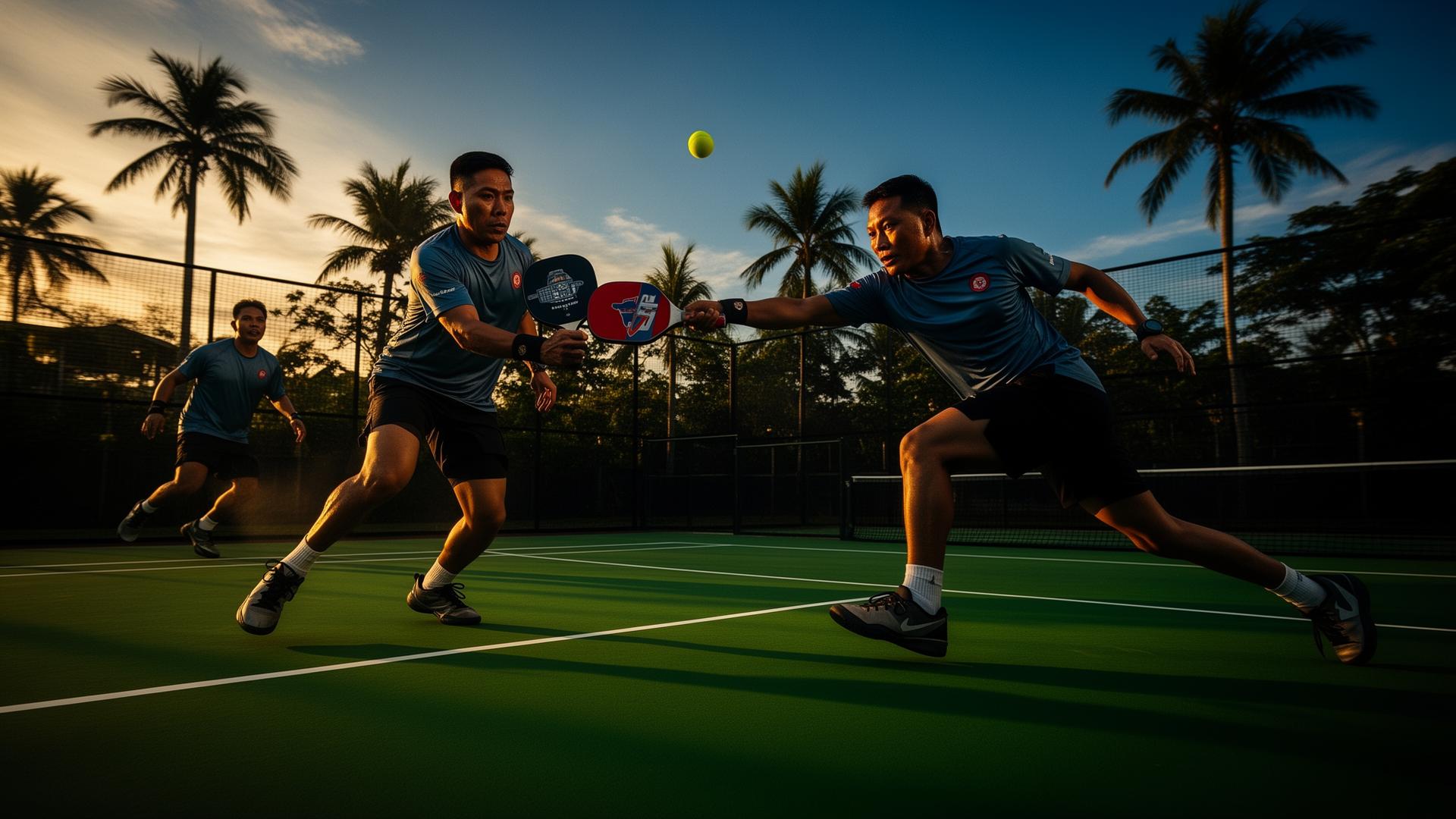 Pickleball action in Tagum